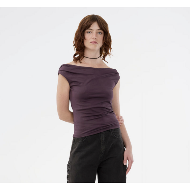 Modström HimaMD Off-shoulder Top Winter Bloom