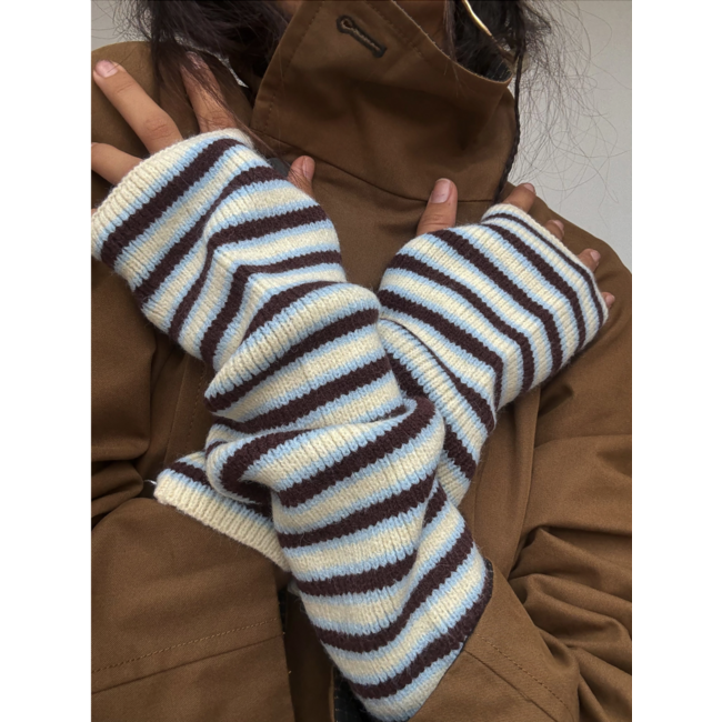 Susmie's Alaska Gloves Stripe Brown