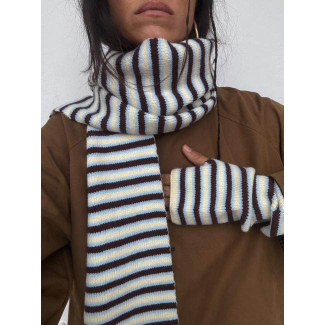 Susmie's Alaska Gloves Stripe Brown