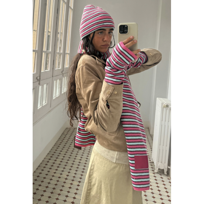 Susmie's Kansas Scarf Pink Stripe