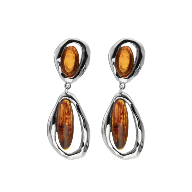 Susmie's Kensington Earrings Silver Brown
