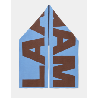 Laagam Damson Logo Scarf Blue