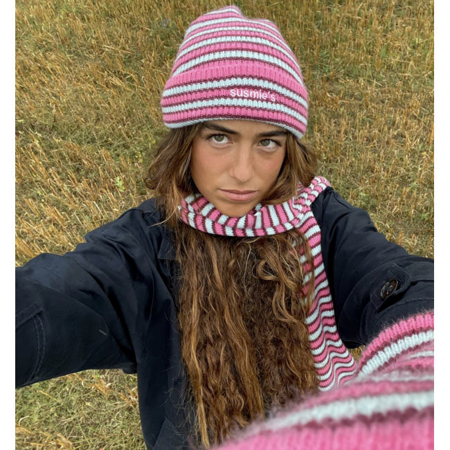 Susmie's Kansas Hat Stripe Pink