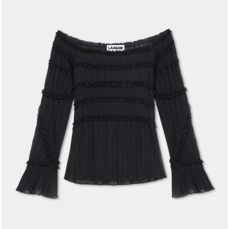 Laagam Petra Textured Blouse Black