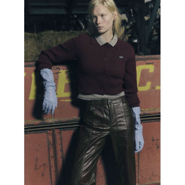 Laagam Beverly Cardigan Plum