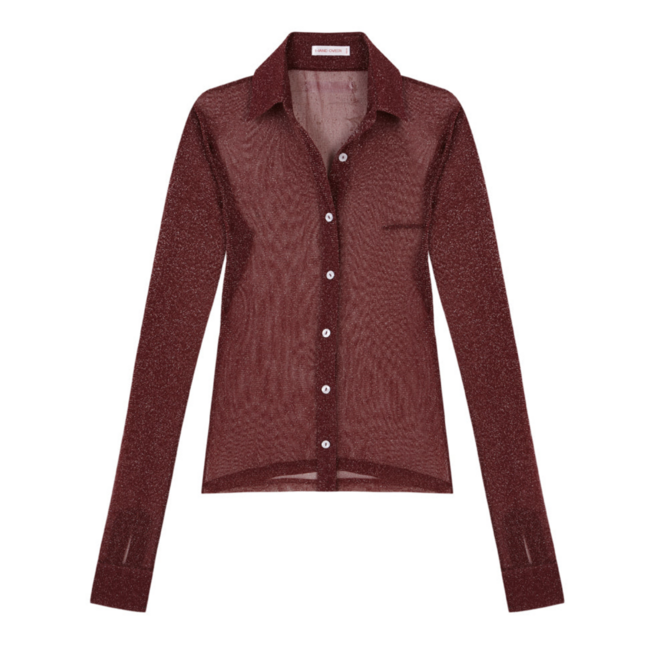 Hand Over Leo Blouse Burgundy