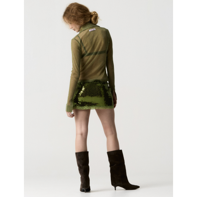 Hand Over Biel Mini Skirt Green
