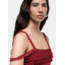 Laagam Arabella Rufled Dress Red