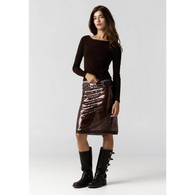 Hand Over Charlie's Skirt Brown