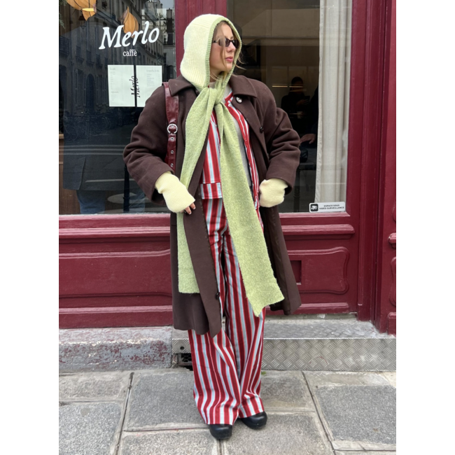 SEASONS BY MACABLA Balaclava Scarf Green & Butter