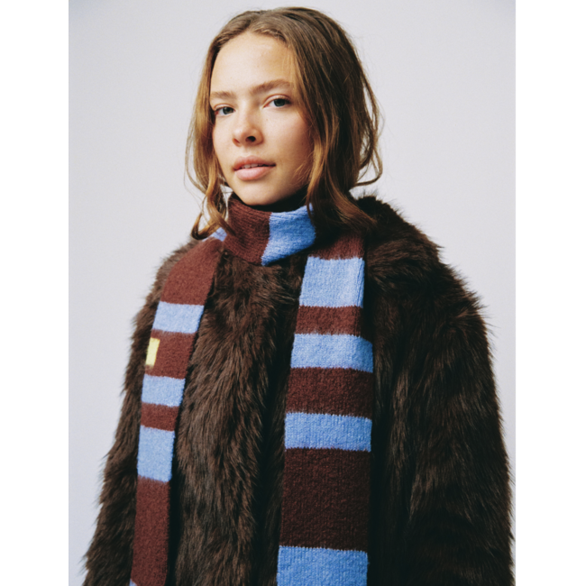 MOSJ Atelier Rocky Scarf Brown Blue