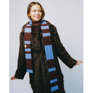 MOSJ Atelier Rocky Scarf Brown Blue