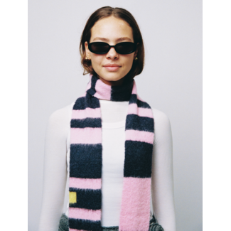 MOSJ Atelier Aspen Scarf Pink Dark Grey