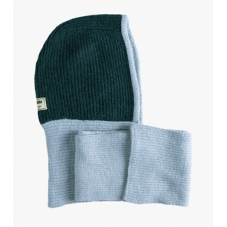 SEASONS BY MACABLA Balaclava Scarf Green & Blue