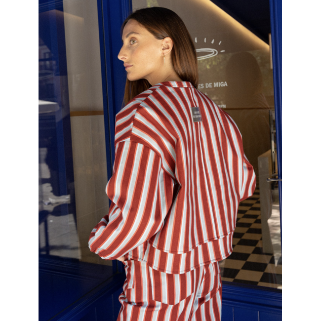 SEASONS BY MACABLA Burgundy Blue Bomber