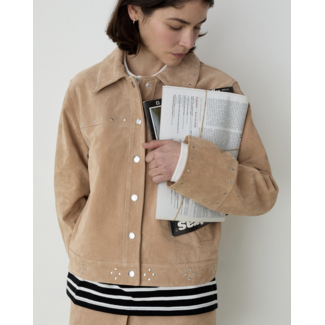Laagam Luana Suede Jacket Taupe