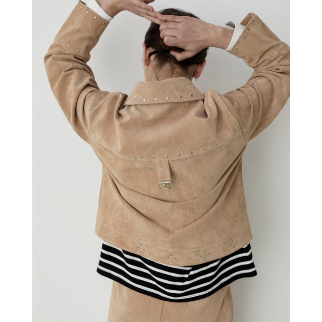 Laagam Luana Suede Jacket Taupe