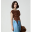 Laagam Gemini Draped Top Brown