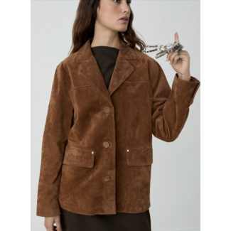 Laagam Maira Suede Jacket Brown