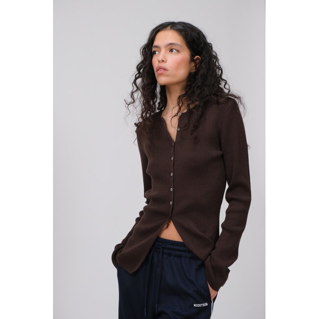 Modström UvisMD Cardigan Seal Brown