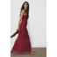 Laagam Arabella Rufled Dress Red