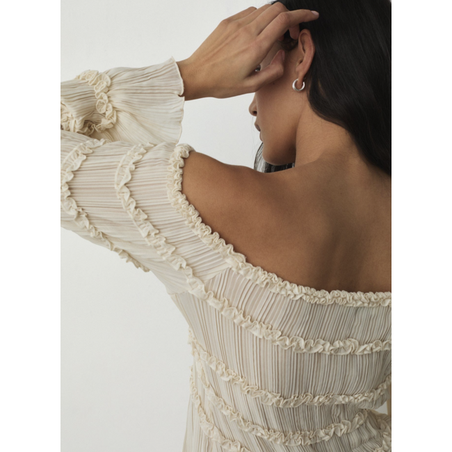 Laagam Petra Textured Blouse Ecru