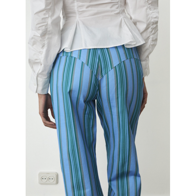 Laagam Leroy Twill Pants Striped Blue