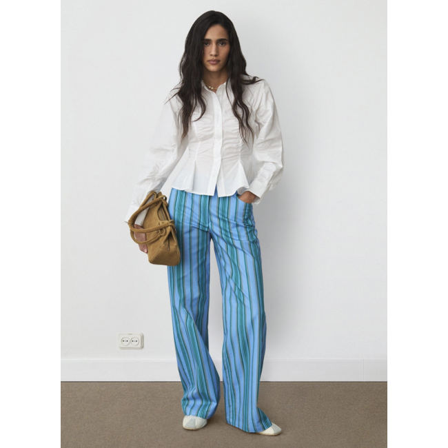 Laagam Leroy Twill Pants Striped Blue