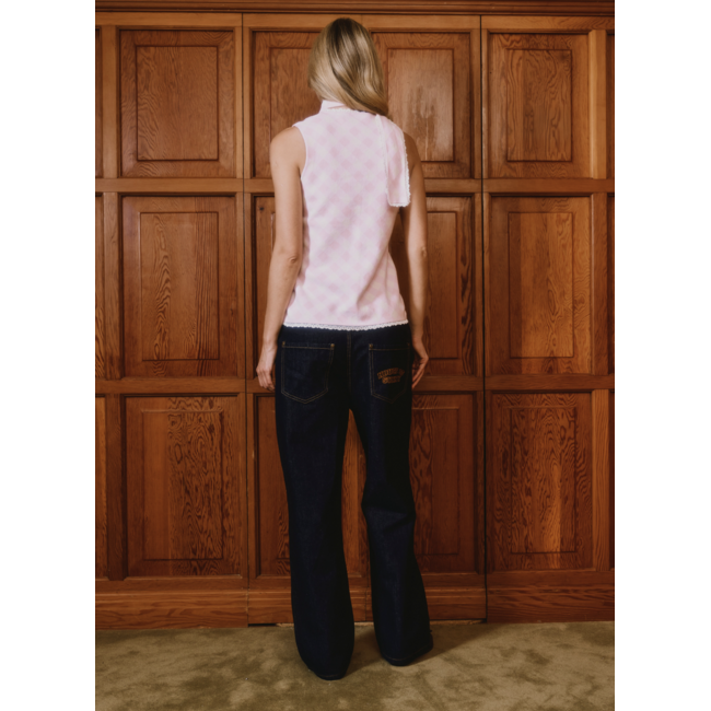 House of Sunny Pink Ladies Peggy Vest w Scarf Blush