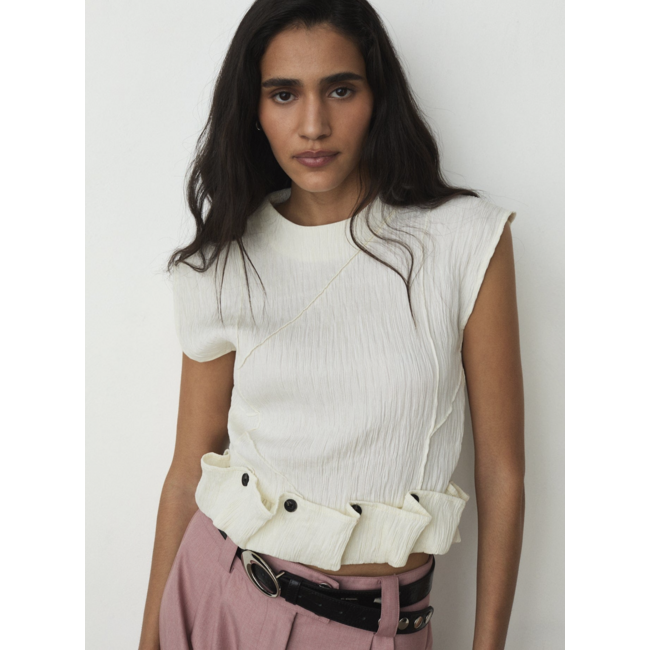 Laagam Zania Top Ecru