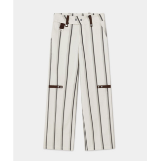 Laagam PRE ORDER Velia Striped Pants White