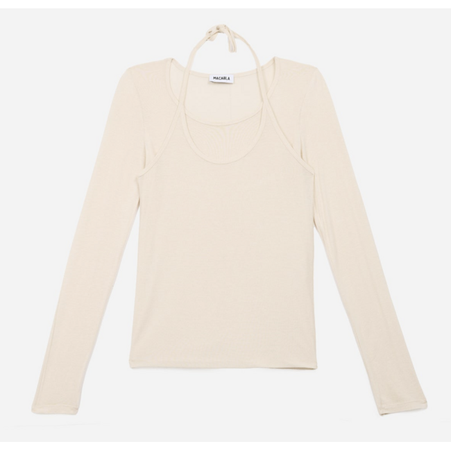 SEASONS BY MACABLA Overlay Top Ecru