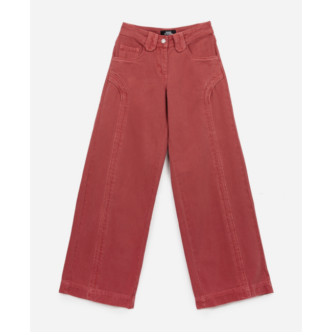 SEASONS BY MACABLA Straight Trousers Red