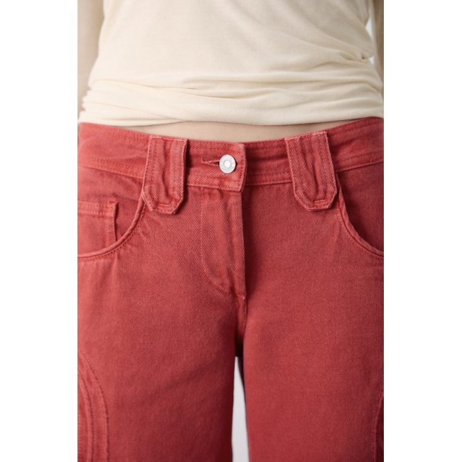 Macabla Straight Trousers Red