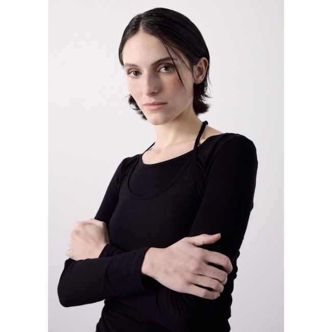 Macabla Overlay Top Black