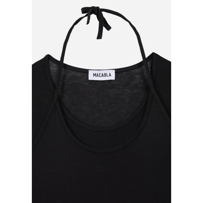 Macabla Overlay Top Black
