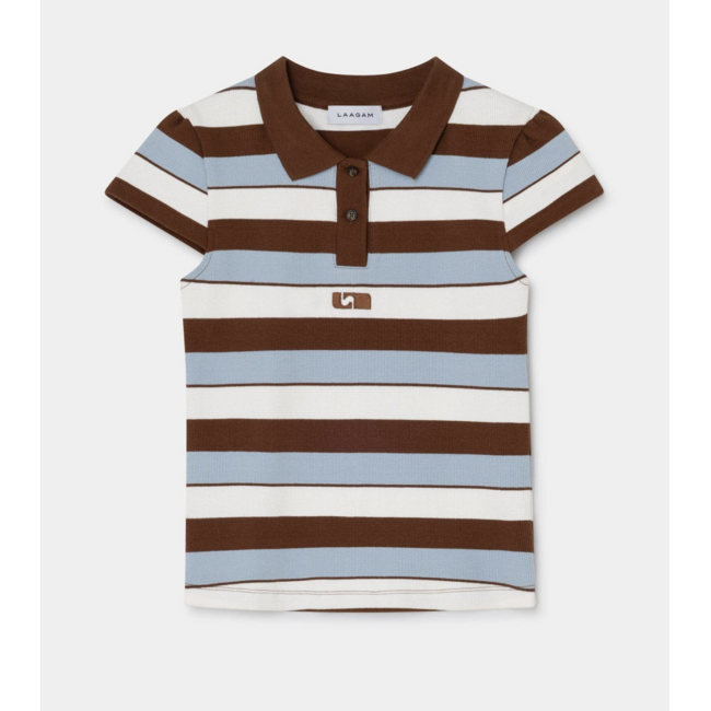 Laagam Eyra Polo T-shirt Blue Striped