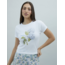 House of Sunny Hydrangea Baby Tee White
