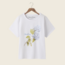 House of Sunny Hydrangea Baby Tee White
