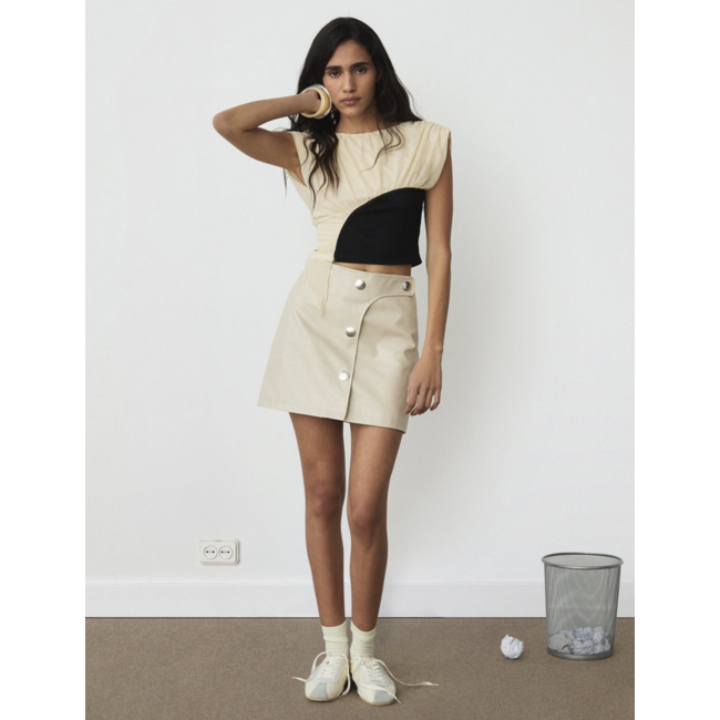 Laagam Lena Mini Skirt Ecru