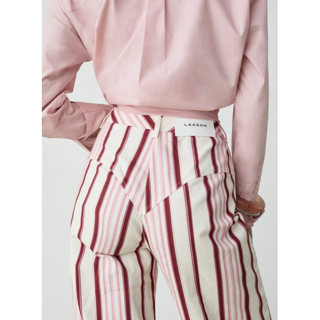 Laagam Leroy Twill Pants Striped Pink
