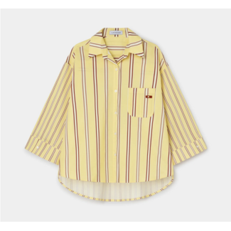 Laagam Caos Poplin Shirt Striped Butter