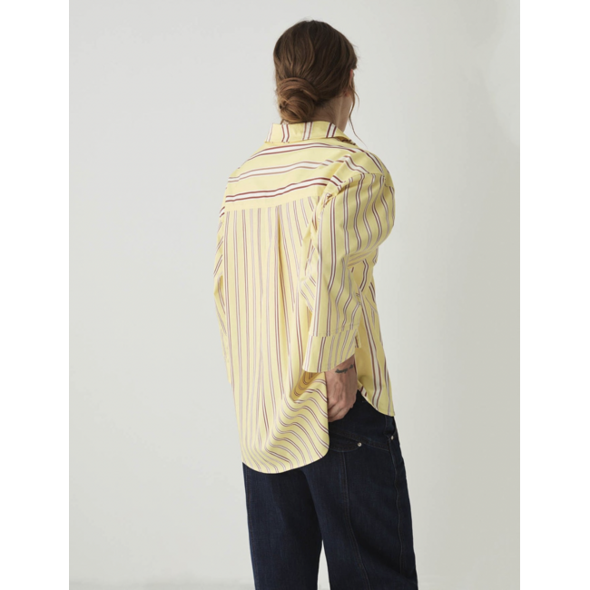 Laagam Caos Poplin Shirt Striped Butter