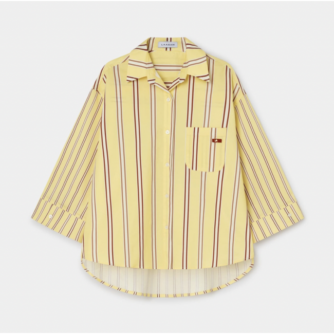 Laagam Caos Poplin Shirt Striped Butter