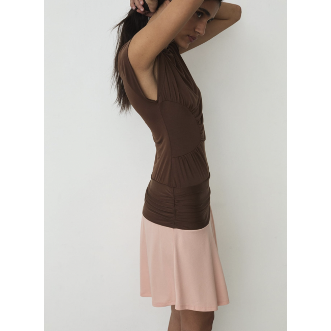 Laagam Fiora Short Dress Brown