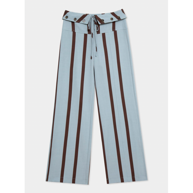 Laagam Tashi Flow Pants Striped Turquoise