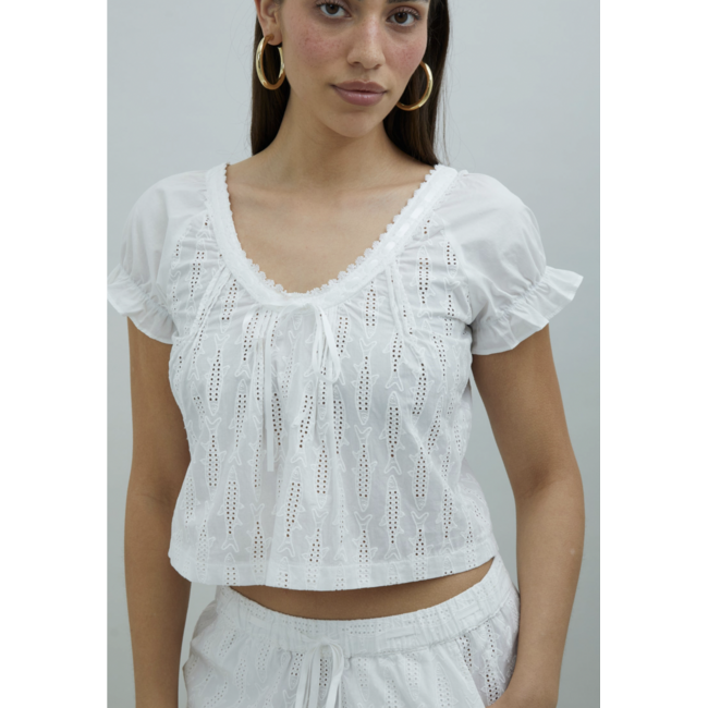 House of Sunny Sea Breeze Cotton Top Ivory