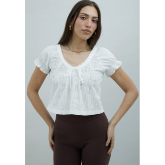 House of Sunny Sea Breeze Cotton Top Ivory