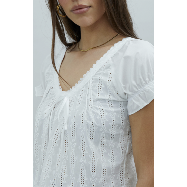 House of Sunny Sea Breeze Cotton Top Ivory