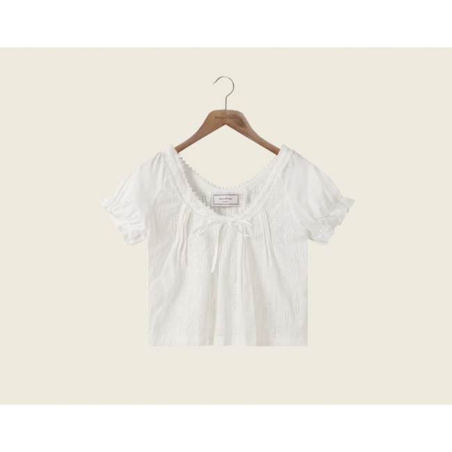 House of Sunny Sea Breeze Cotton Top Ivory